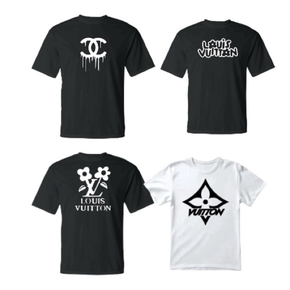 4 Gildan t shirt with a luxury inspired design. Louis Tee - Parody